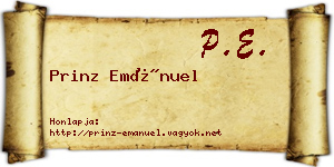 Prinz Emánuel névjegykártya